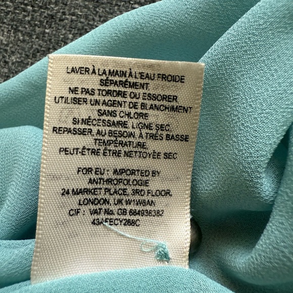 Maeve by Anthropologie Women's Size 2 Aloisia Watercolor Silk Flowy Maxi Dress - Picture 15 of 16